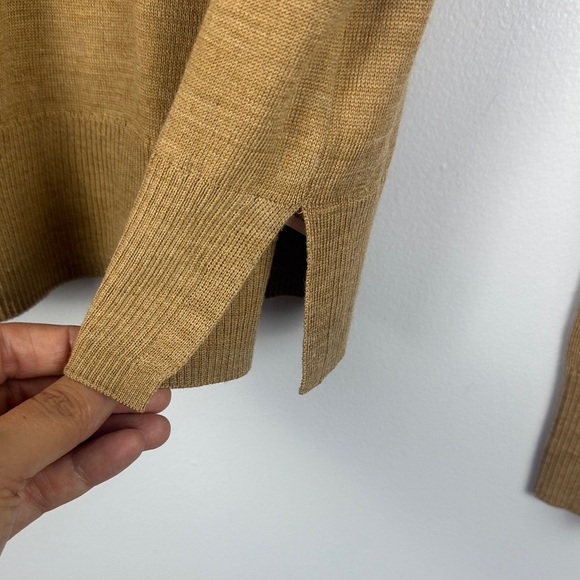 GAP Tan Soft 100% Merino Wool Boat Neck Small Petite Sweater - Picture 6 of 9